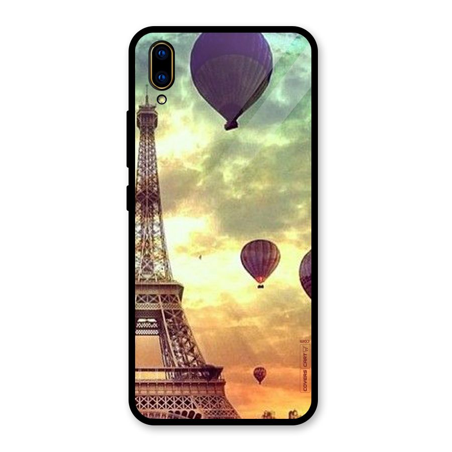 Artsy Hot Balloon And Tower Glass Back Case for Vivo V11 Pro