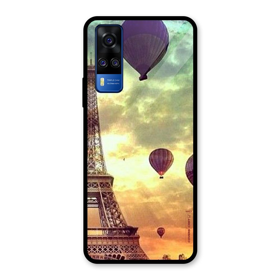 Artsy Hot Balloon And Tower Glass Back Case for Vivo Y31