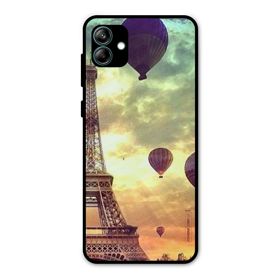 Artsy Hot Balloon And Tower Metal Back Case for Galaxy A04