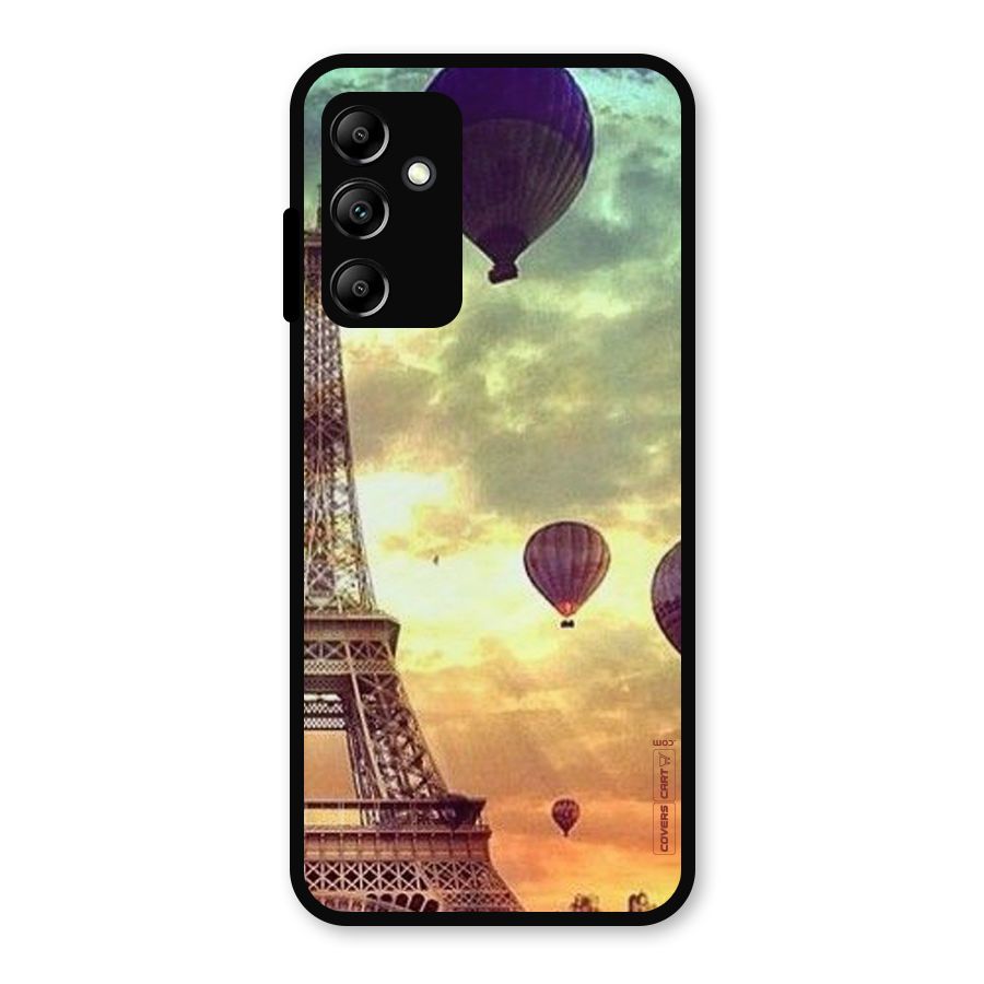 Artsy Hot Balloon And Tower Metal Back Case for Galaxy A14 5G