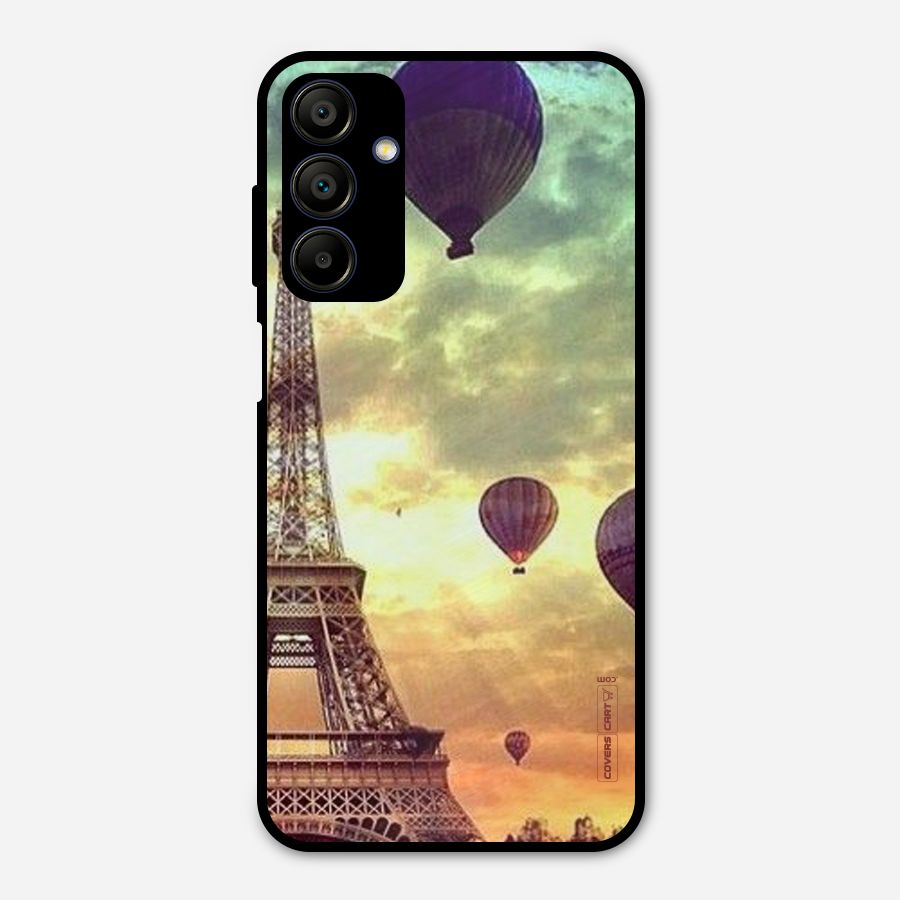 Artsy Hot Balloon And Tower Metal Back Case for Galaxy A15 5G