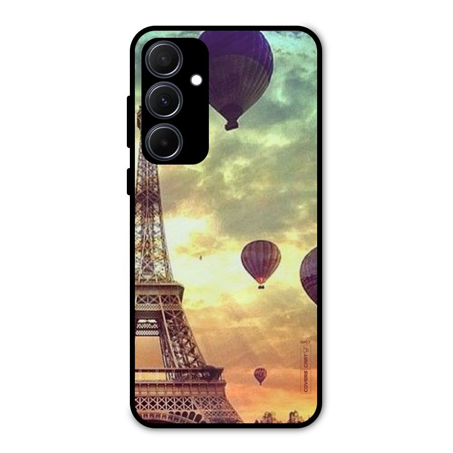 Artsy Hot Balloon And Tower Metal Back Case for Galaxy A35