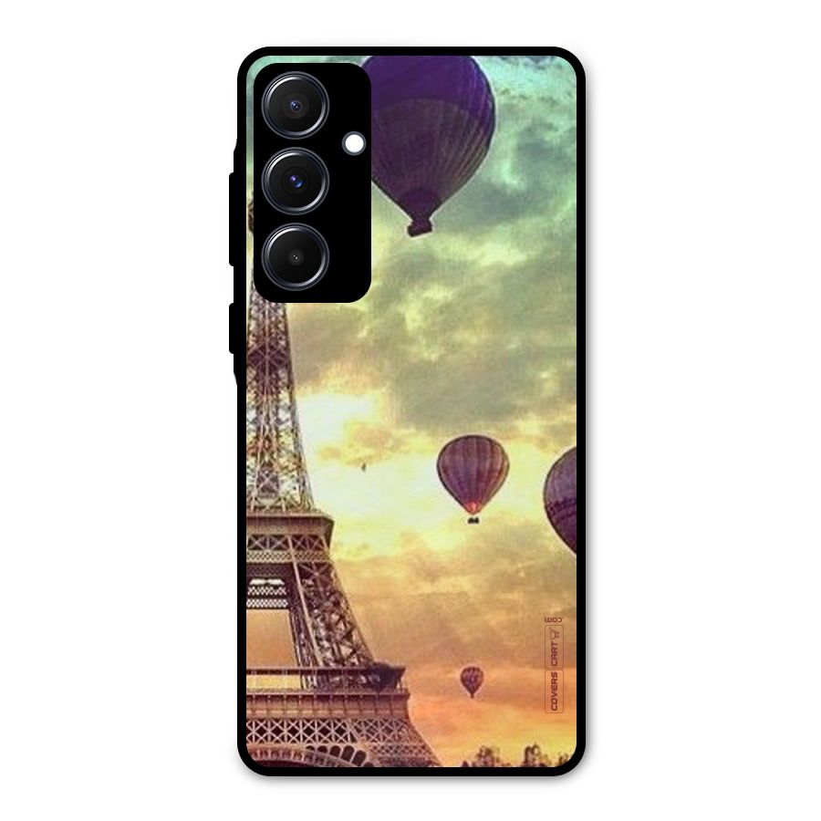 Artsy Hot Balloon And Tower Metal Back Case for Galaxy A55