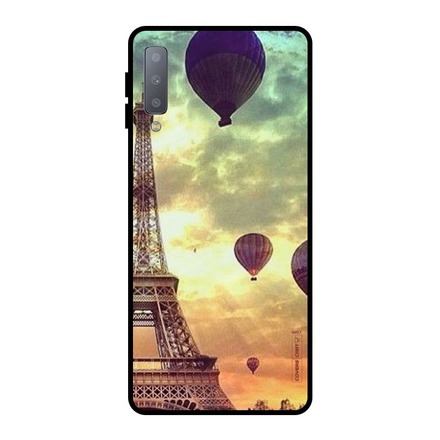 Artsy Hot Balloon And Tower Metal Back Case for Galaxy A7 (2018)