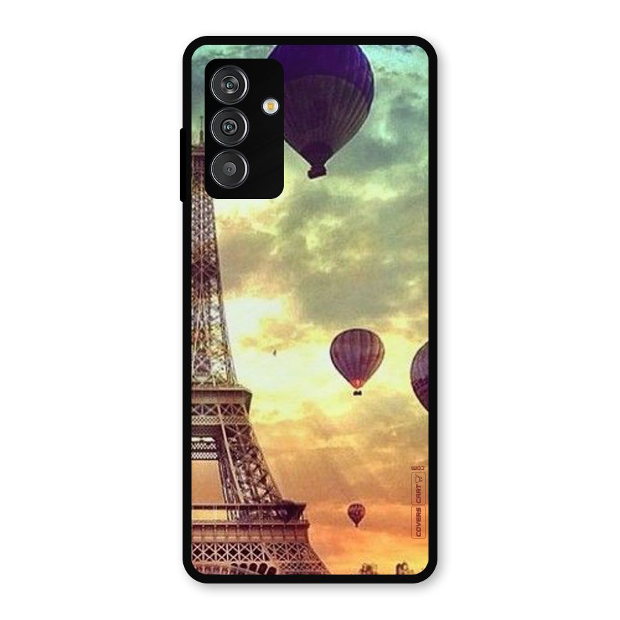 Artsy Hot Balloon And Tower Metal Back Case for Galaxy F13