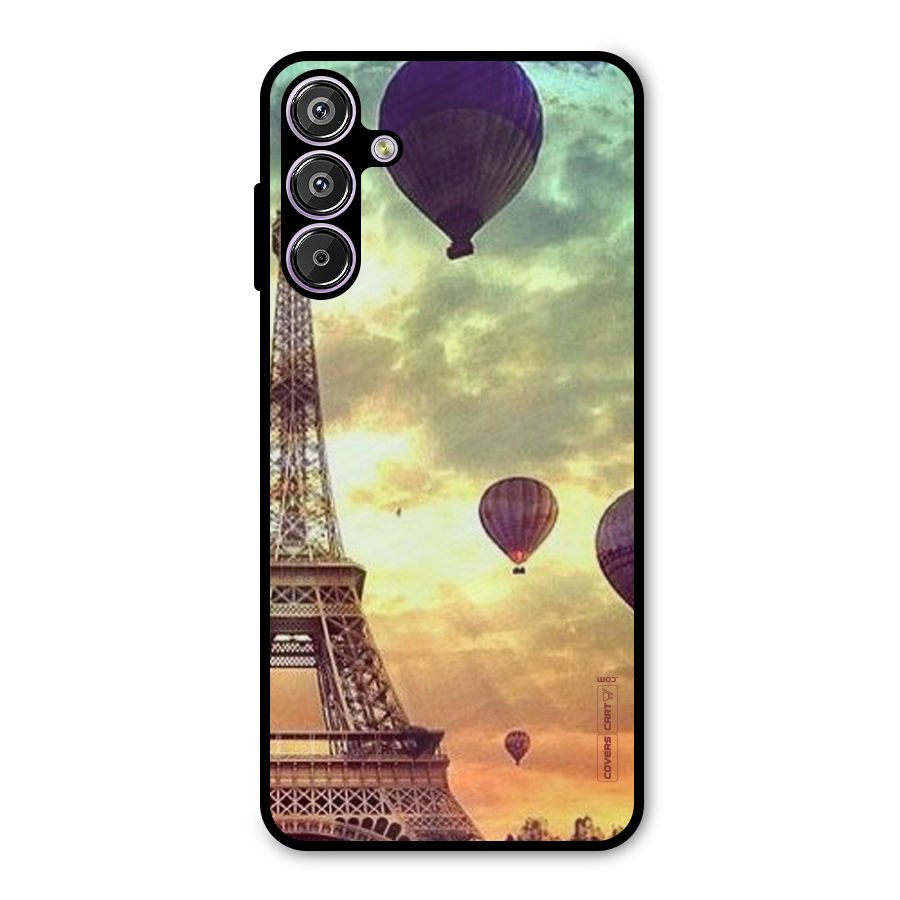 Artsy Hot Balloon And Tower Metal Back Case for Galaxy F15
