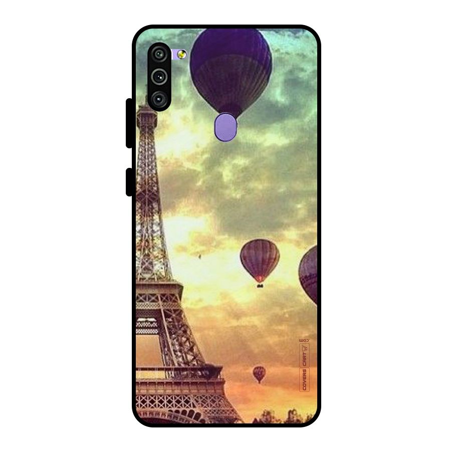 Artsy Hot Balloon And Tower Metal Back Case for Galaxy M11