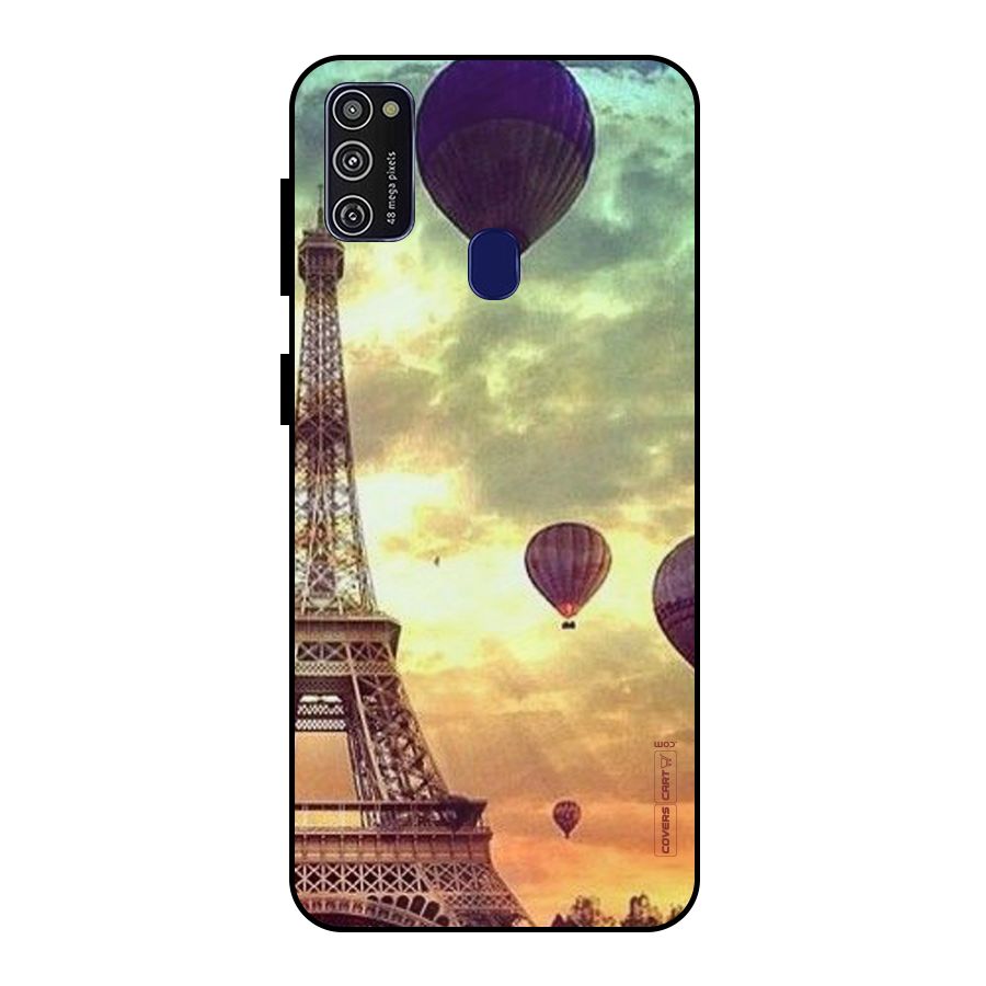 Artsy Hot Balloon And Tower Metal Back Case for Galaxy M21
