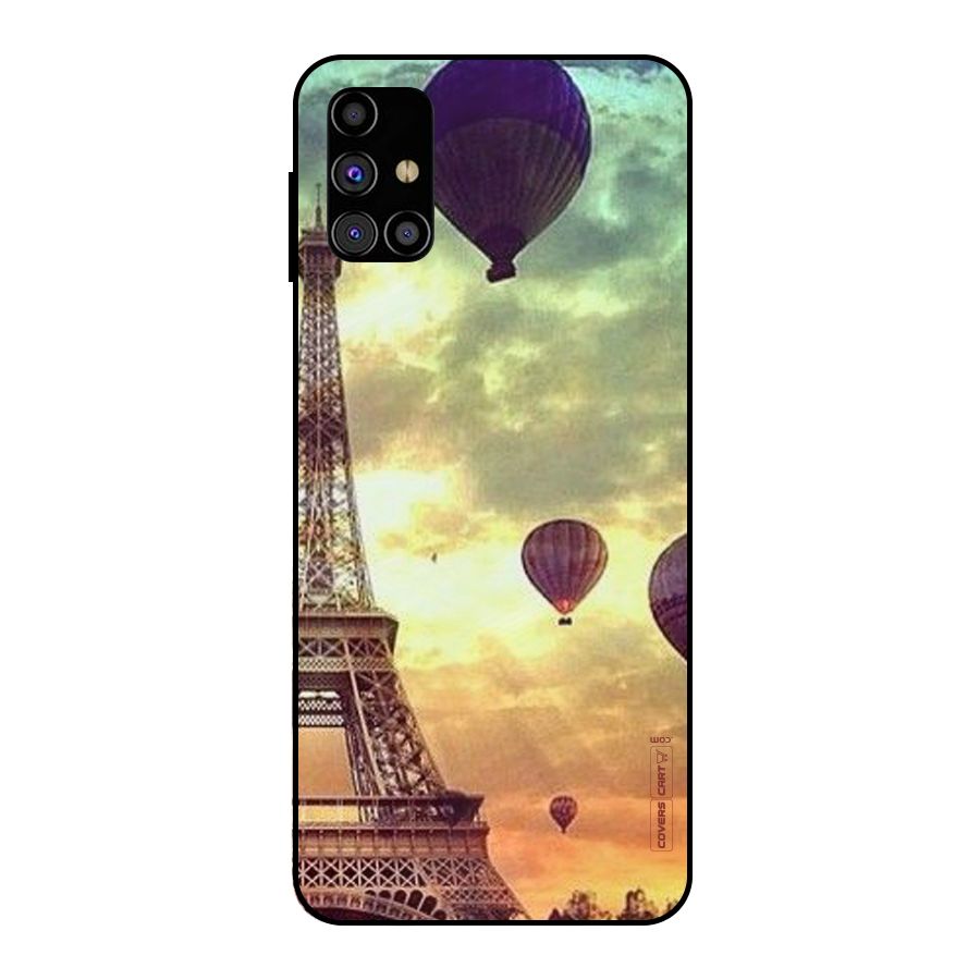 Artsy Hot Balloon And Tower Metal Back Case for Galaxy M31s