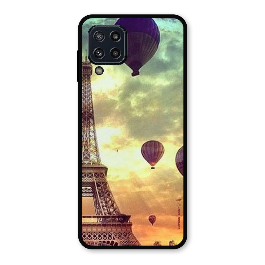 Artsy Hot Balloon And Tower Metal Back Case for Galaxy M32