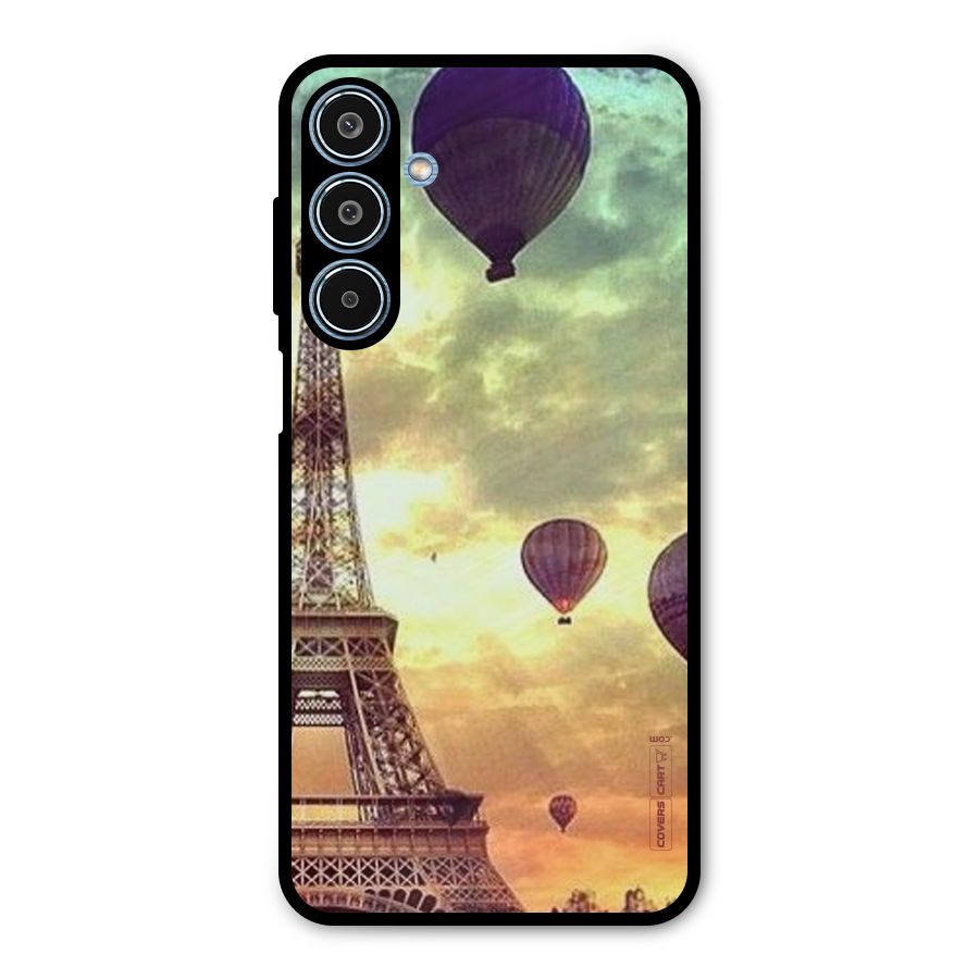 Artsy Hot Balloon And Tower Metal Back Case for Galaxy M35