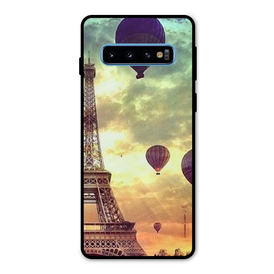 Artsy Hot Balloon And Tower Metal Back Case for Galaxy S10