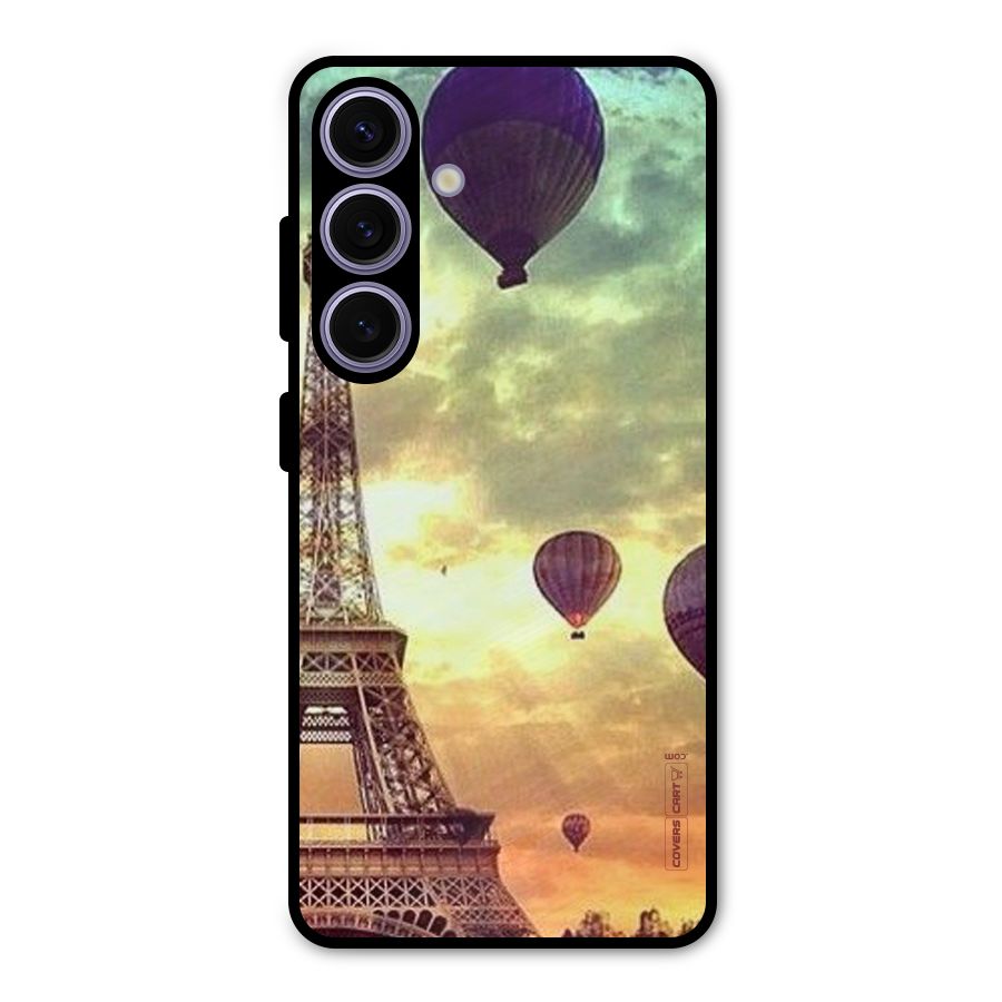 Artsy Hot Balloon And Tower Metal Back Case for Galaxy S24