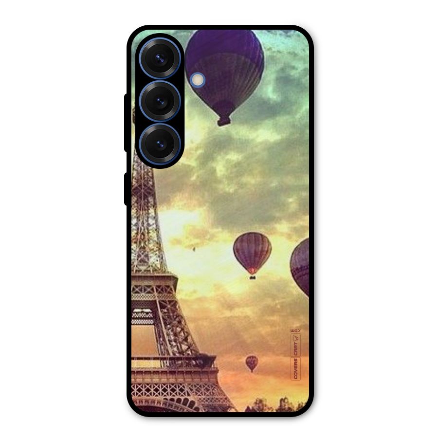Artsy Hot Balloon And Tower Metal Back Case for Galaxy S25