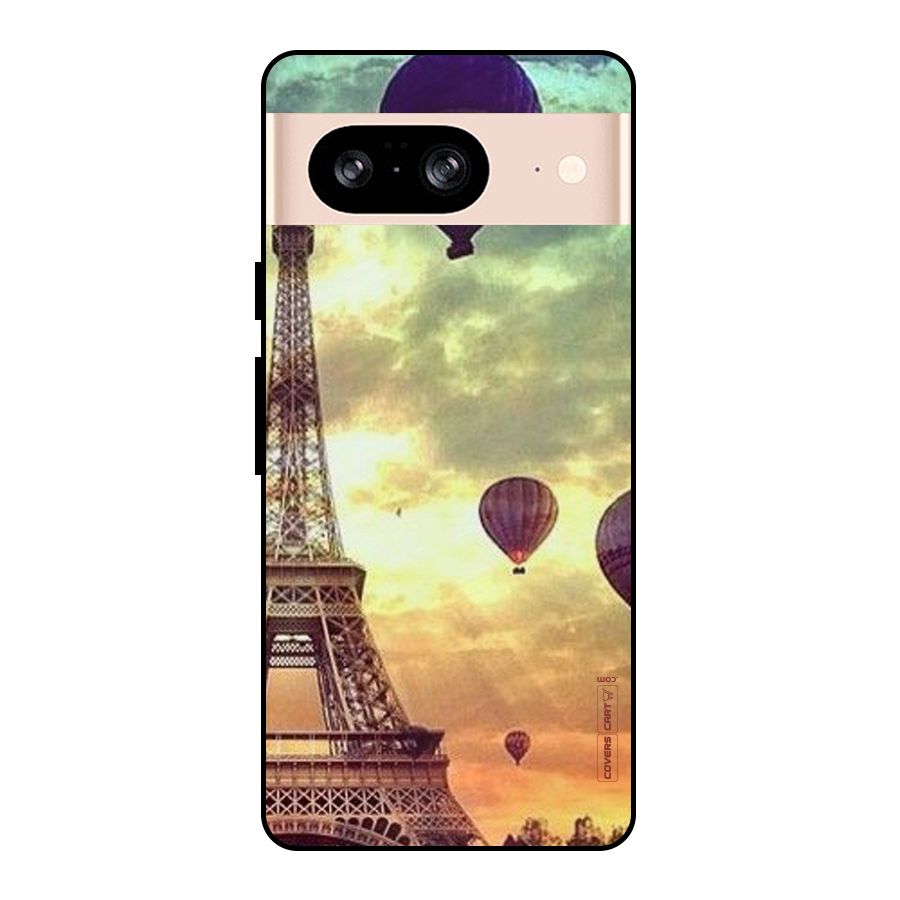 Artsy Hot Balloon And Tower Metal Back Case for Google Pixel 8