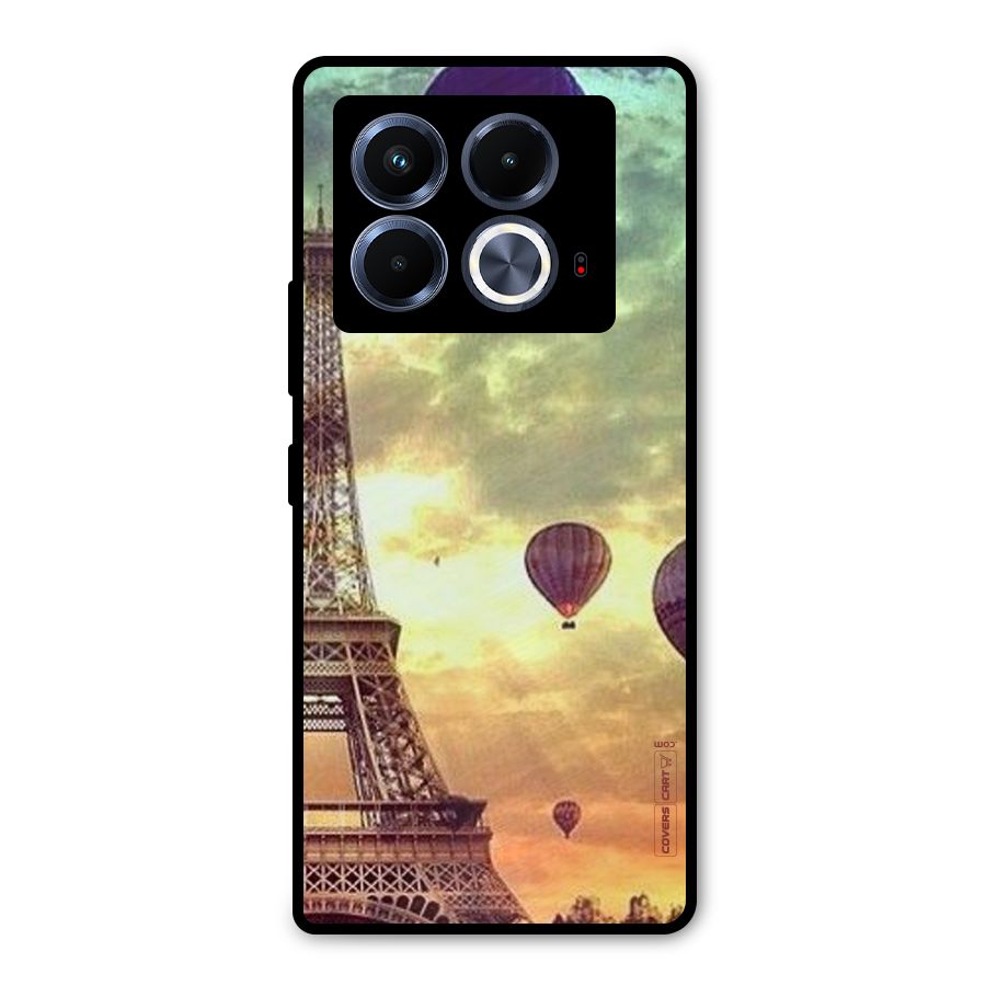 Artsy Hot Balloon And Tower Metal Back Case for Infinix Note 40 5G