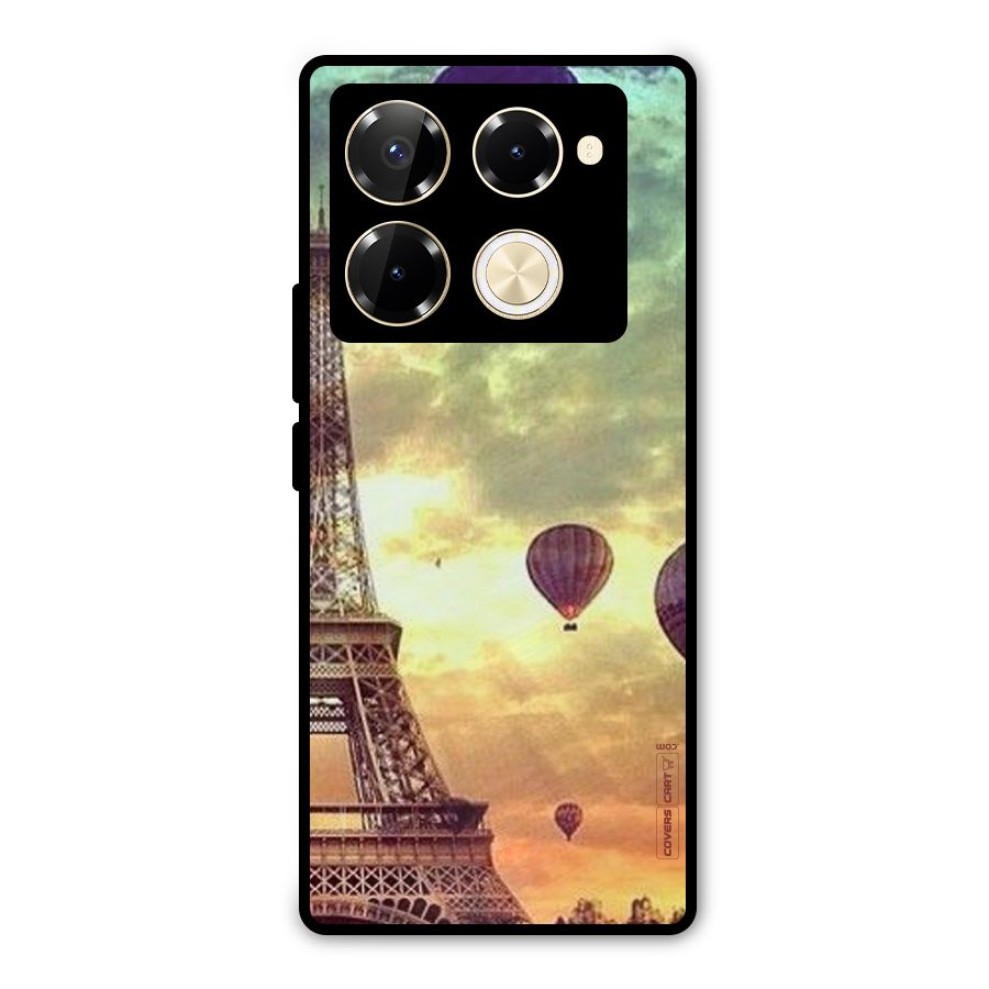 Artsy Hot Balloon And Tower Metal Back Case for Infinix Note 40 Pro Plus