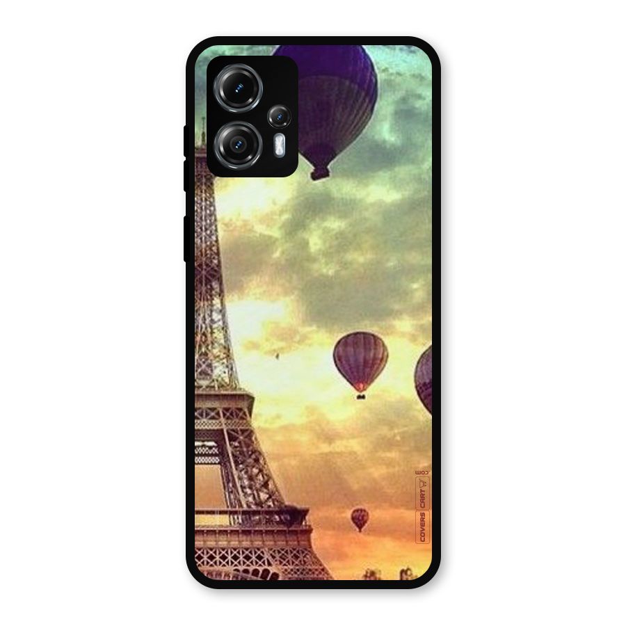 Artsy Hot Balloon And Tower Metal Back Case for Moto G13
