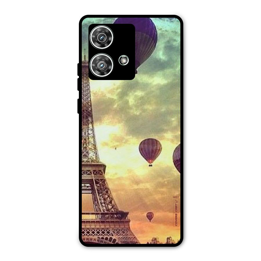 Artsy Hot Balloon And Tower Metal Back Case for Motorola Edge 40 Neo