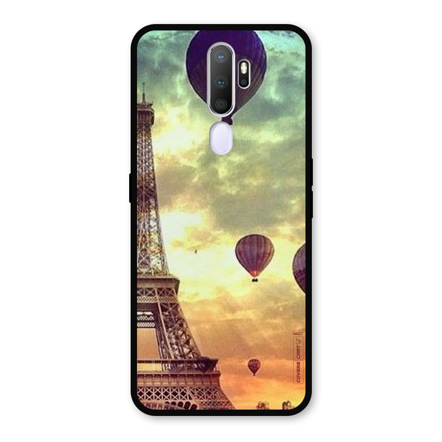 Artsy Hot Balloon And Tower Metal Back Case for Oppo A9 (2020)