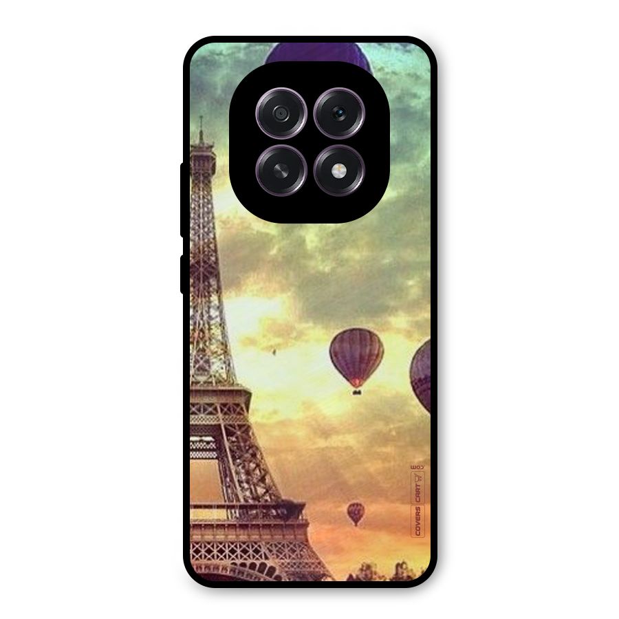 Artsy Hot Balloon And Tower Metal Back Case for Oppo F29