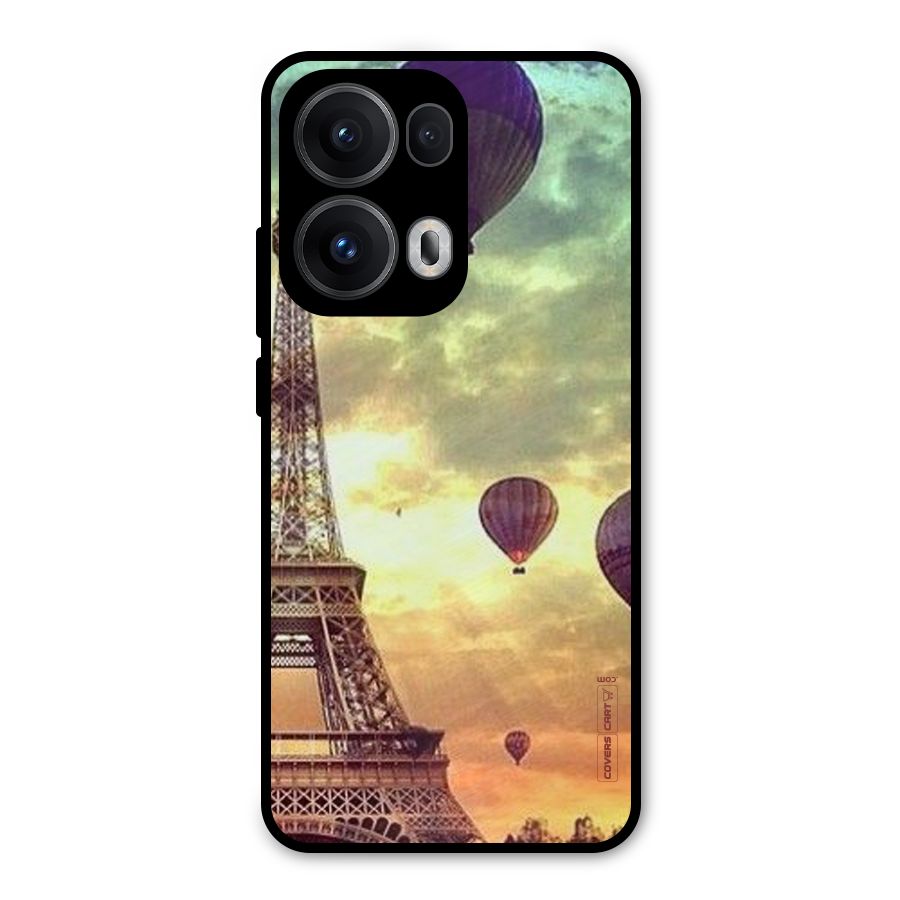 Artsy Hot Balloon And Tower Metal Back Case for Oppo Reno13 Pro