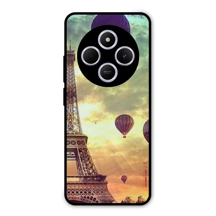 Artsy Hot Balloon And Tower Metal Back Case for Poco M7