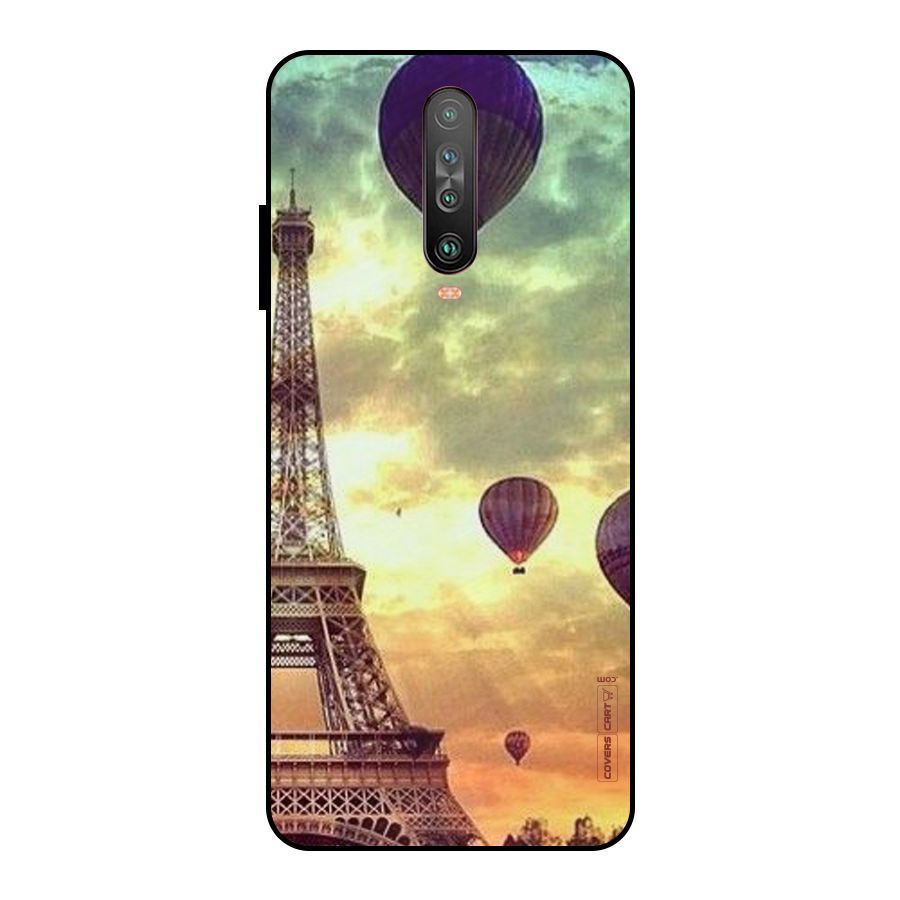 Artsy Hot Balloon And Tower Metal Back Case for Poco X2
