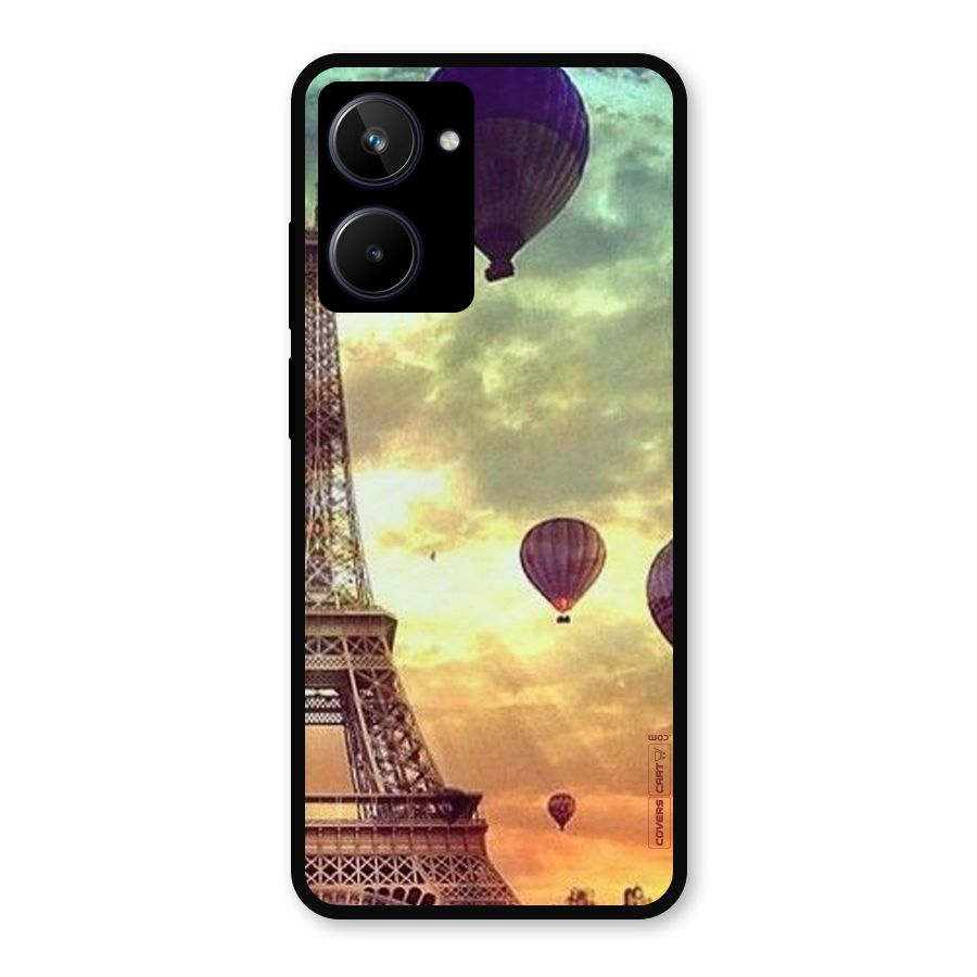 Artsy Hot Balloon And Tower Metal Back Case for Realme 10