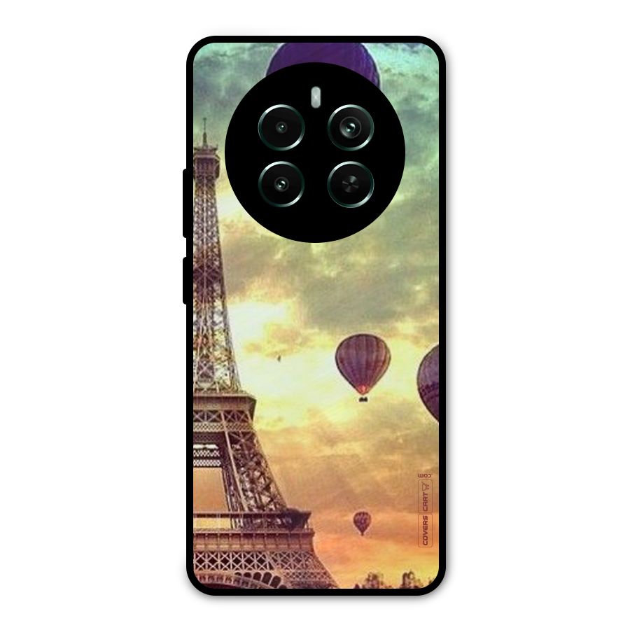 Artsy Hot Balloon And Tower Metal Back Case for Realme 12 Pro Plus