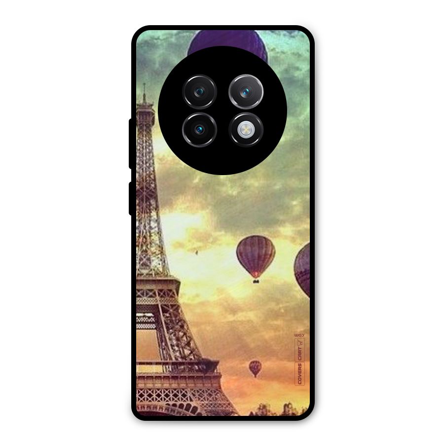 Artsy Hot Balloon And Tower Metal Back Case for Realme 13 Plus