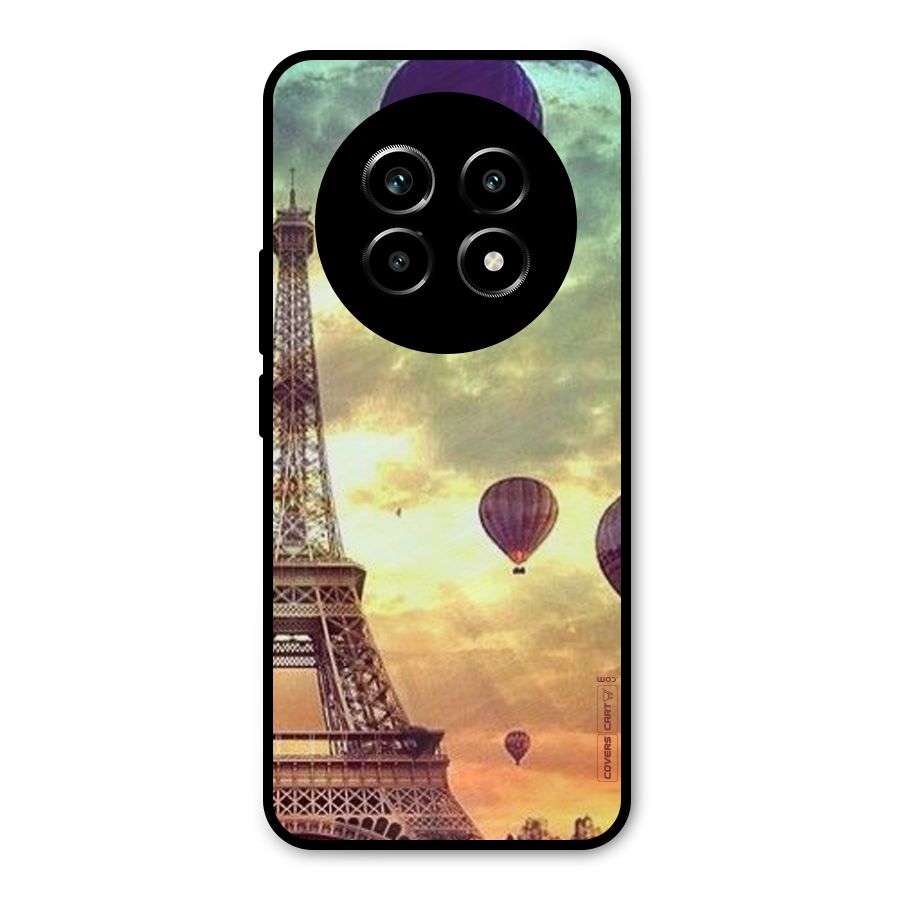Artsy Hot Balloon And Tower Metal Back Case for Realme 13 Pro