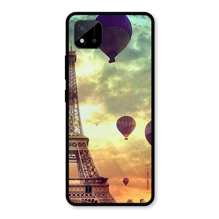 Artsy Hot Balloon And Tower Metal Back Case for Realme C11 2021