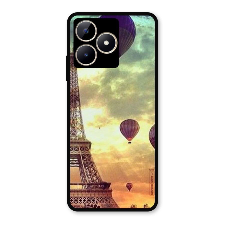 Artsy Hot Balloon And Tower Metal Back Case for Realme C53