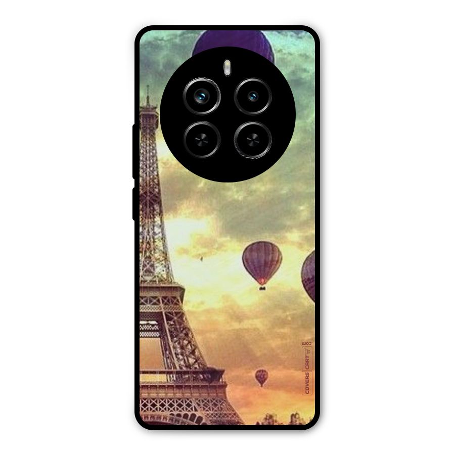 Artsy Hot Balloon And Tower Metal Back Case for Realme P1 Pro