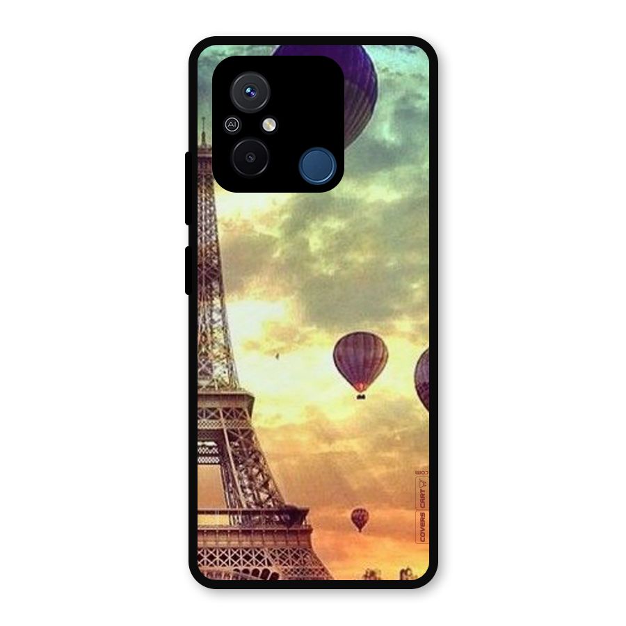 Artsy Hot Balloon And Tower Metal Back Case for Redmi 12C
