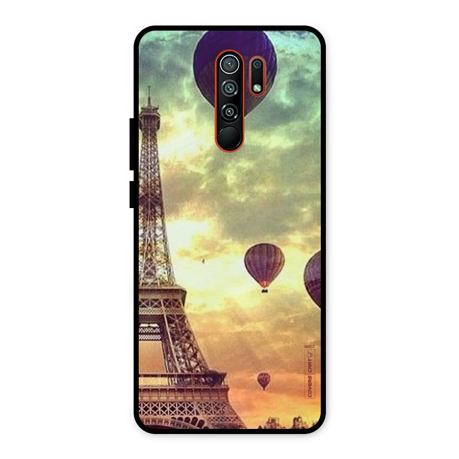 Artsy Hot Balloon And Tower Metal Back Case for Redmi 9 Prime