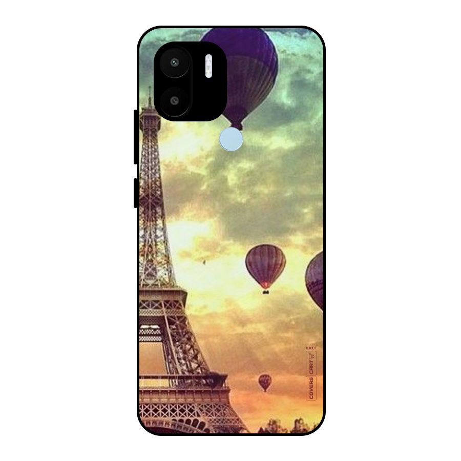 Artsy Hot Balloon And Tower Metal Back Case for Redmi A2+