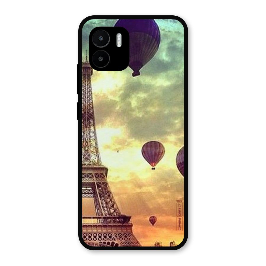 Artsy Hot Balloon And Tower Metal Back Case for Redmi A2