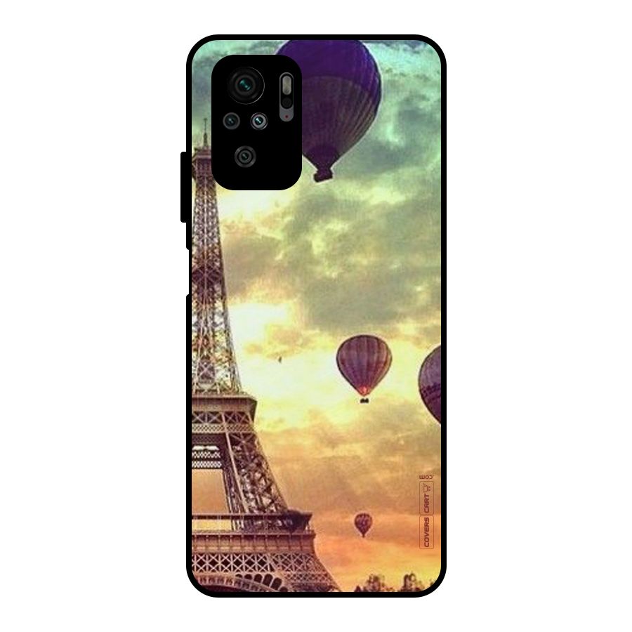 Artsy Hot Balloon And Tower Metal Back Case for Redmi Note 10S
