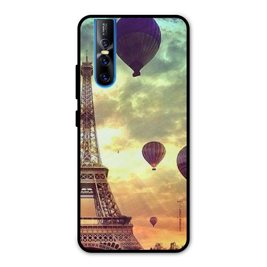 Artsy Hot Balloon And Tower Metal Back Case for Vivo V15 Pro