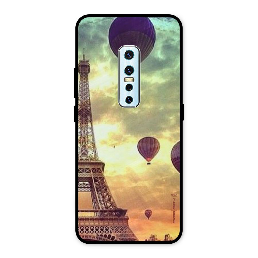 Artsy Hot Balloon And Tower Metal Back Case for Vivo V17 Pro