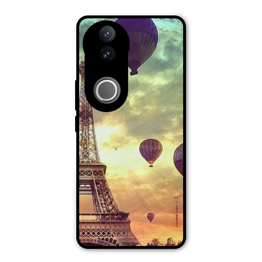 Artsy Hot Balloon And Tower Metal Back Case for Vivo V50