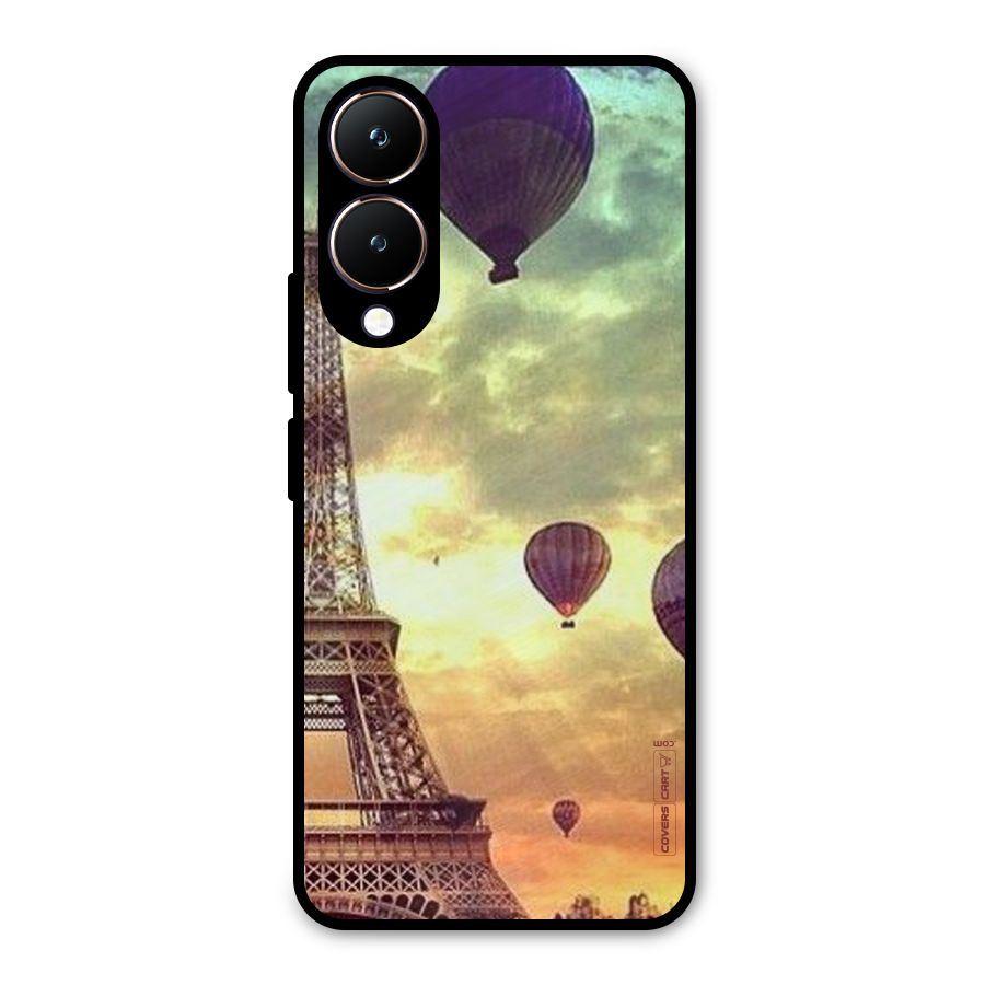 Artsy Hot Balloon And Tower Metal Back Case for Vivo Y28
