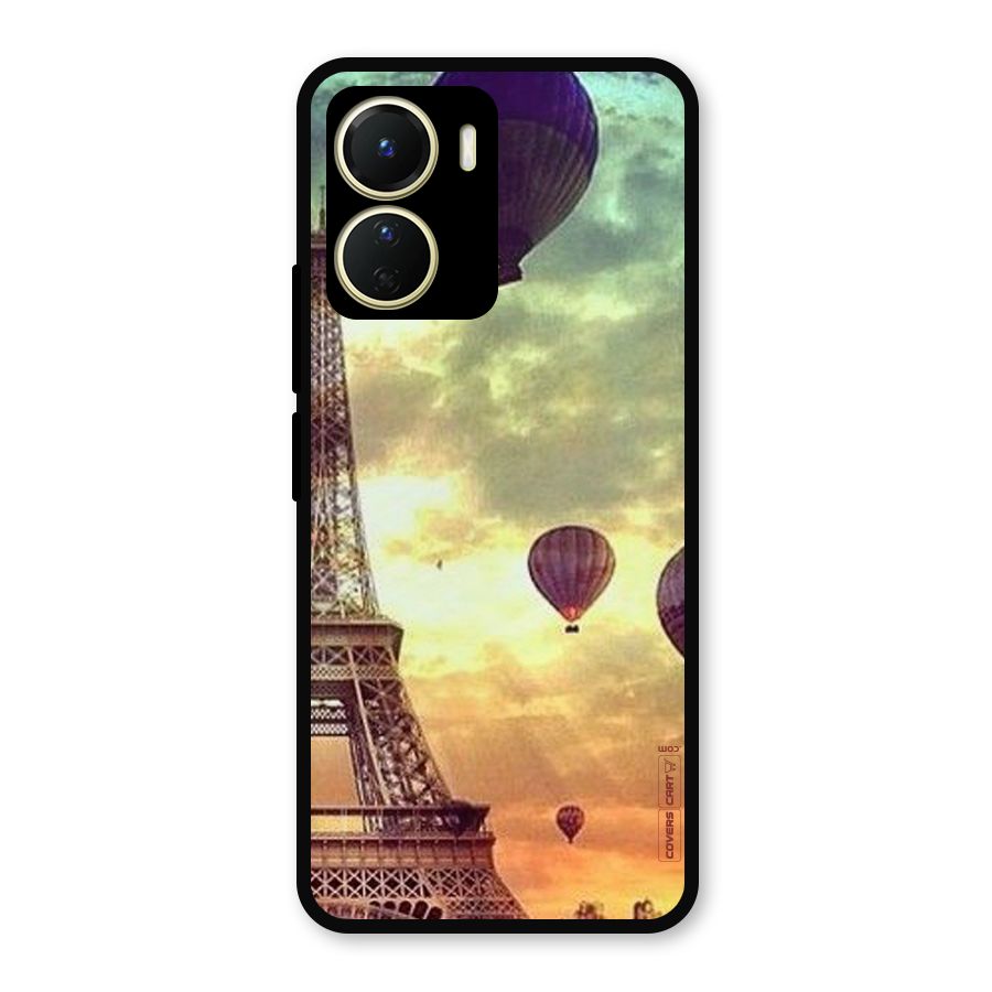 Artsy Hot Balloon And Tower Metal Back Case for Vivo Y56