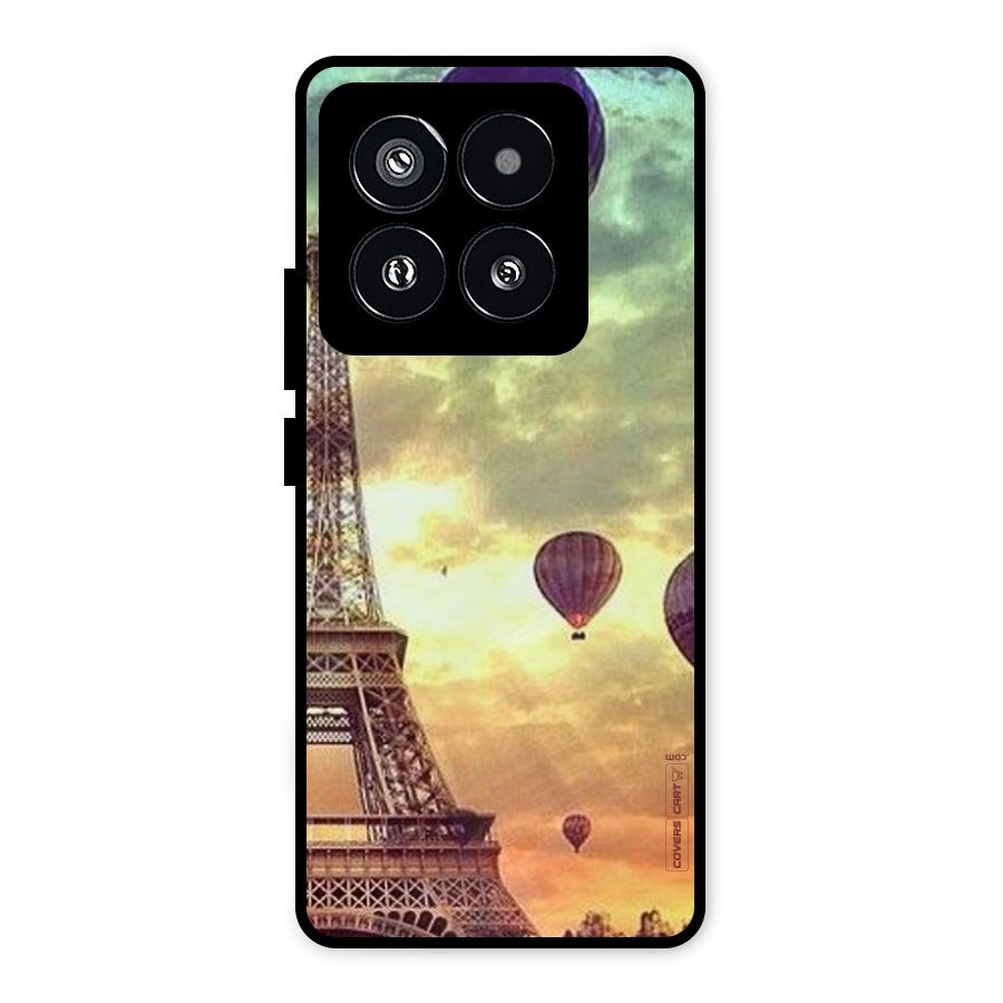 Artsy Hot Balloon And Tower Metal Back Case for Xiaomi 14 Pro
