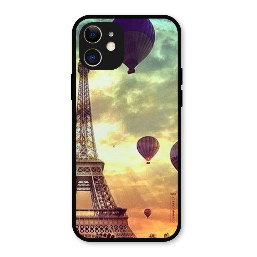 Artsy Hot Balloon And Tower Metal Back Case for iPhone 12