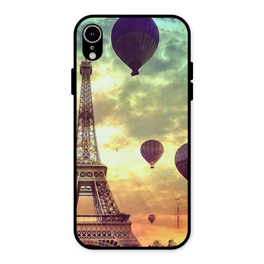 Artsy Hot Balloon And Tower Metal Back Case for iPhone XR