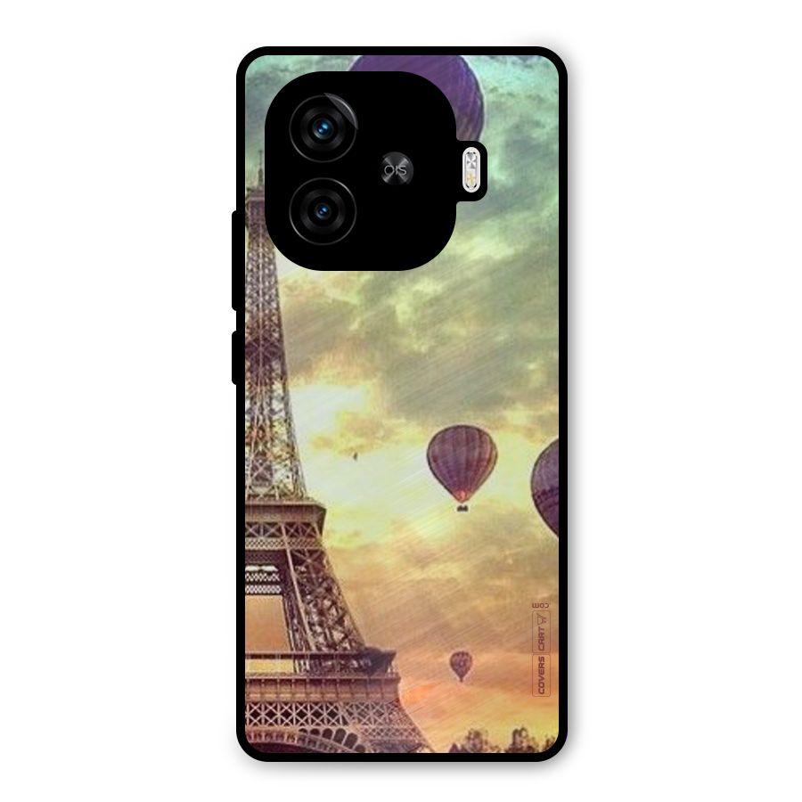 Artsy Hot Balloon And Tower Metal Back Case for iQOO Neo 10R