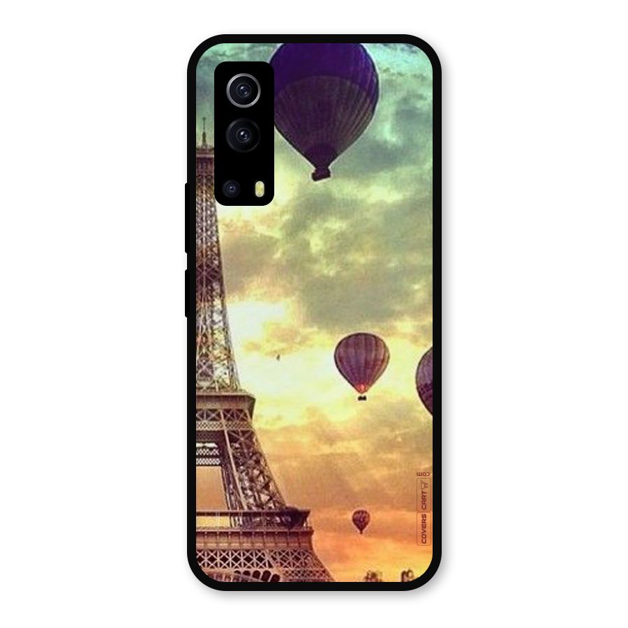Artsy Hot Balloon And Tower Metal Back Case for iQOO Z3